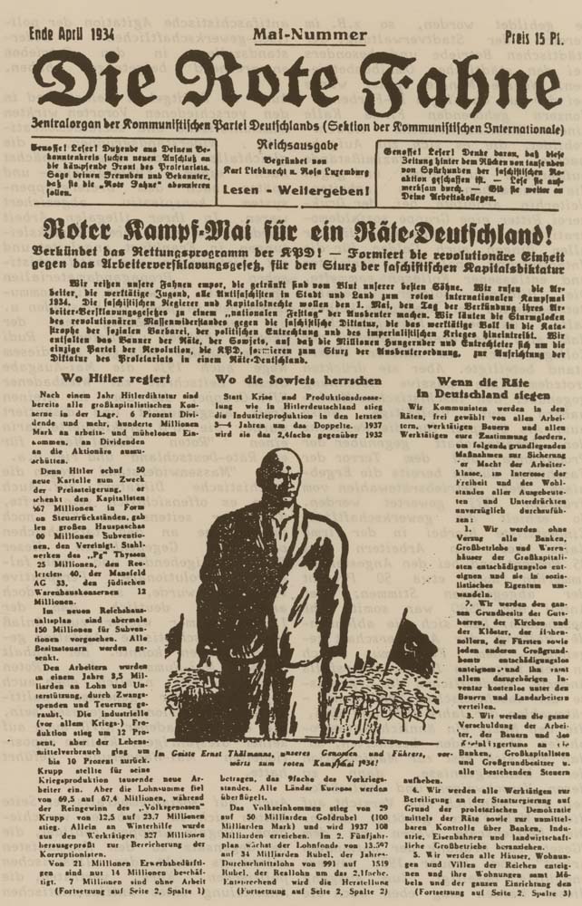 Aus Gründen konspirativer Vorsicht konnte Krüger lediglich mündlich vom Inhalt des zu jener Zeit noch regelmäßig auch nach Wiesbaden geschmuggelten KPD-Zentralorgans in Kenntnis gesetzt werden.